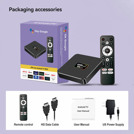 OM MAX 4K Android TV Box – 2 GB RAM, 16 GB Yaddaş