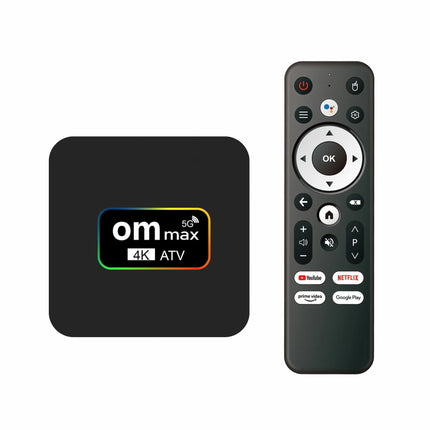 OM MAX 4K Android TV Box – 2 GB RAM, 16 GB Yaddaş