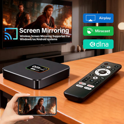 OM MAX 4K Android TV Box – 2 GB RAM, 16 GB Yaddaş